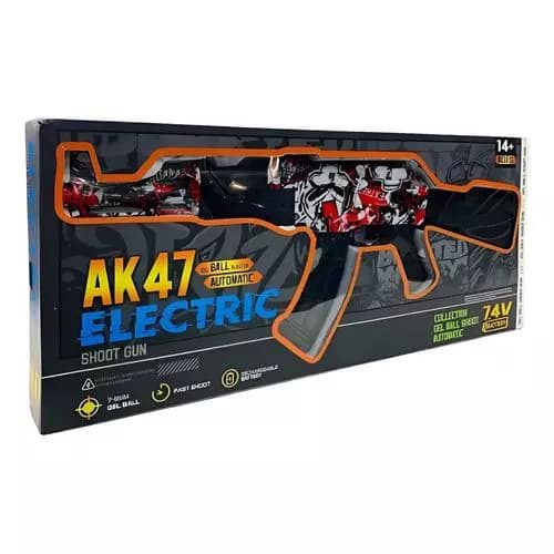اسباببازی اسلحه کلاشینکف (AK-47) تیر ژلهای شارژی – مدل حرفهای با برد بالا