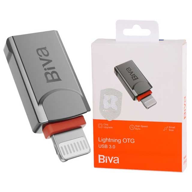تبدیل OTG Lightning برند Biva مدل OTG-02 — تصویر ۵