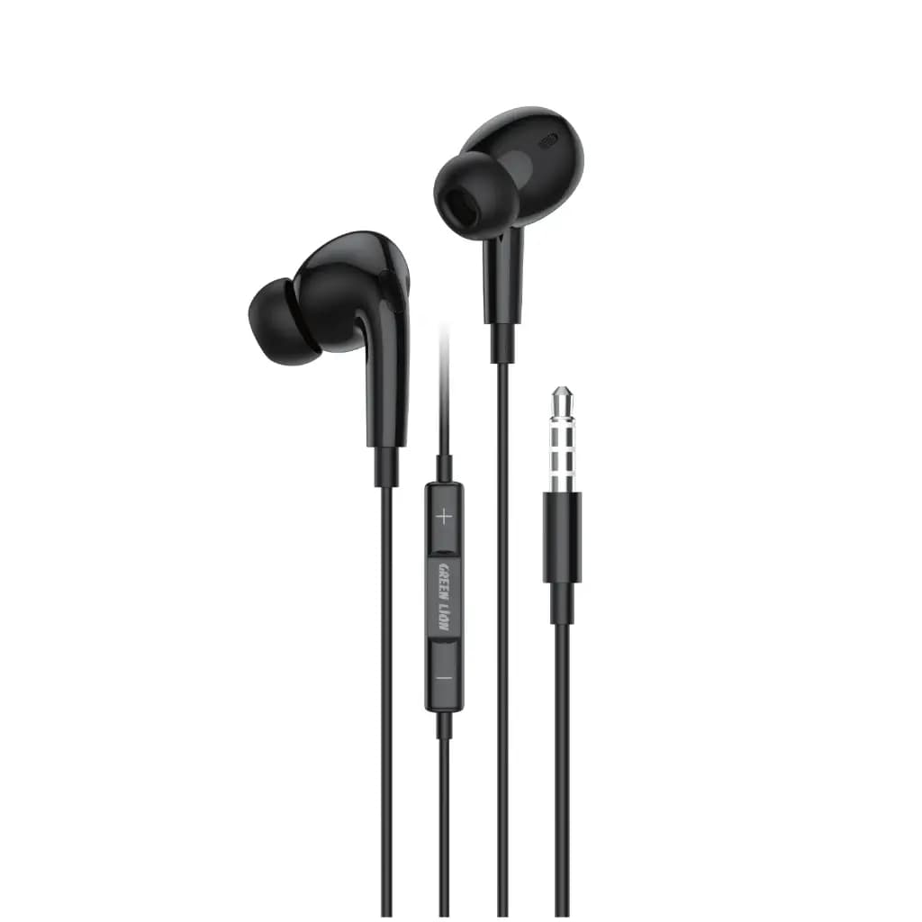 هندزفری گرین لاین مدل STEREO Pro | جک 3.5 میلیمتری با میکروفون و کنترلر روی کابل — تصویر ۲