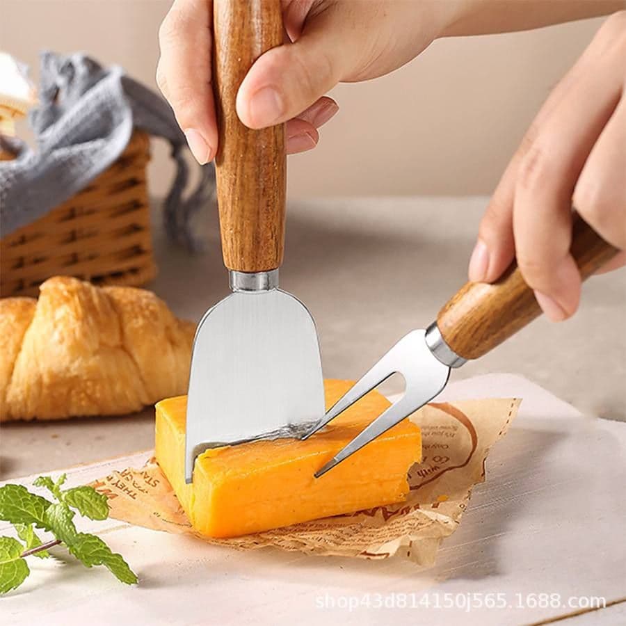 ست پنیر خوری دسته چوبی کد 170