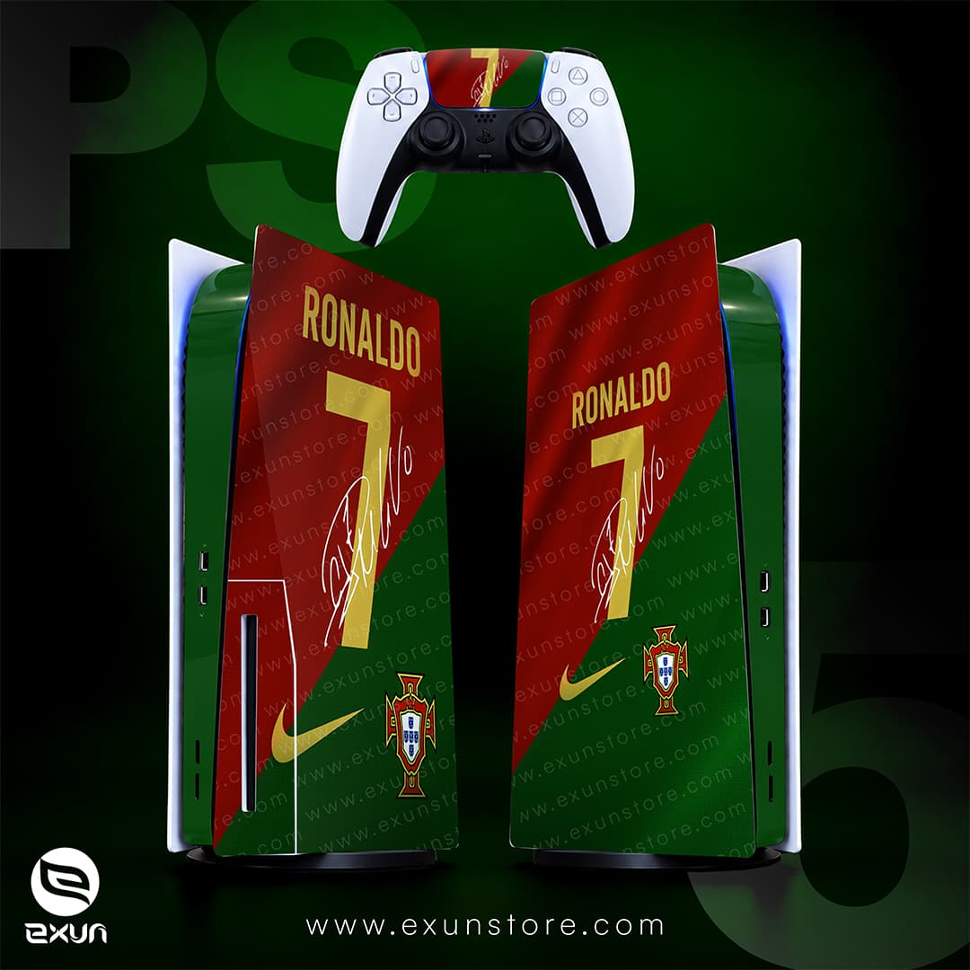 برچسب کنسول بازی پلی استیشن 5 FAT DISC مدل cr7