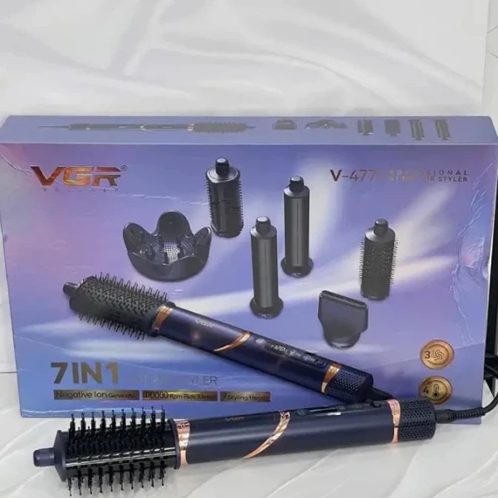 سشوار برسدار حالتدهنده 1400وات وی جی ار مدل V-477 7in1 — تصویر ۵