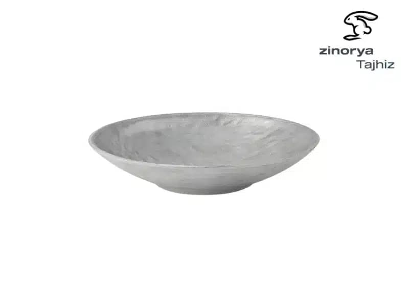 کاسه سالاد خوری طرح چدن نقره ای
