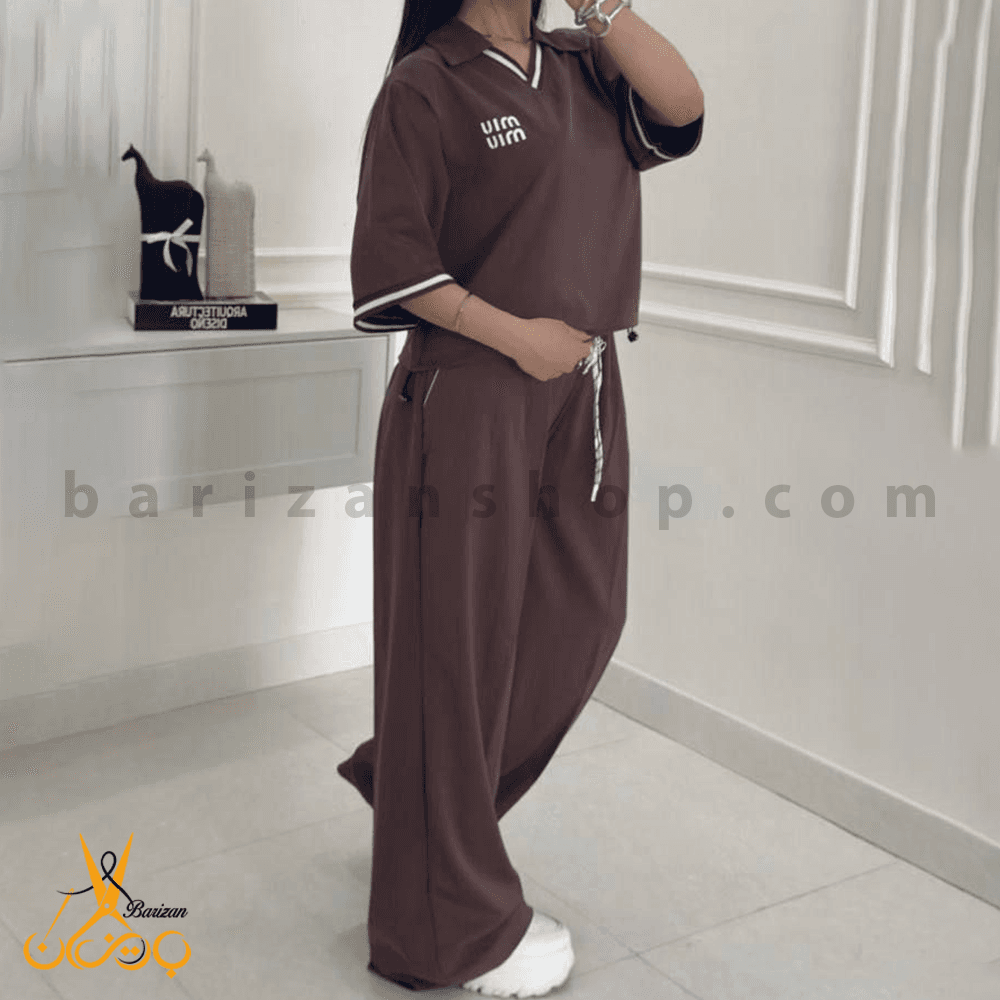 ست تیشرت و شلوار زنانه کتان سیلک میومیو (فروش عمده)