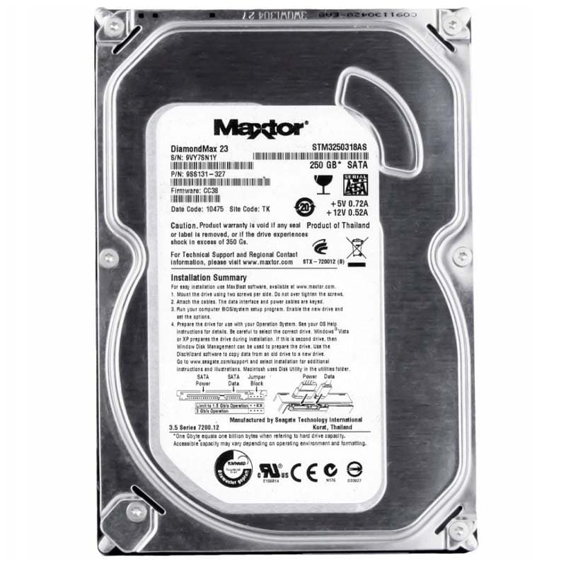 هارد دیسک اینترنال مکستور مدل STM3500630AS ظرفیت ۵۰۰ گیگابایت استوک