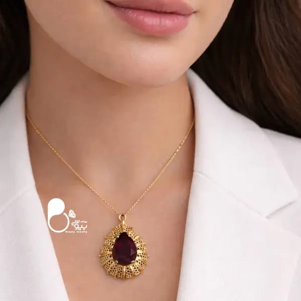 گردنبند طرح عقیق اشکی