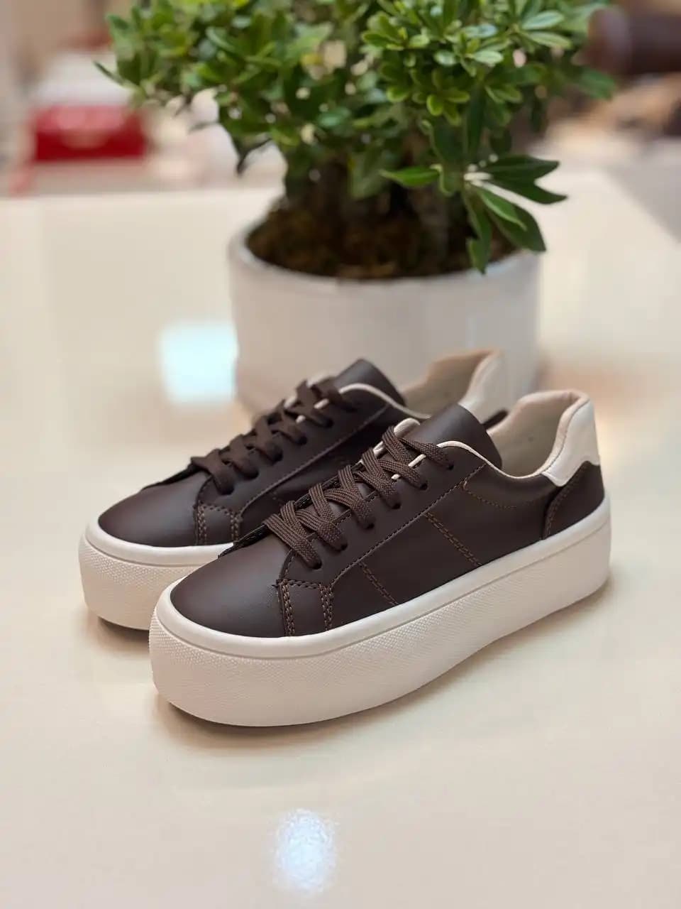 کتونی زارا قهوه ای زنانه مدل PH