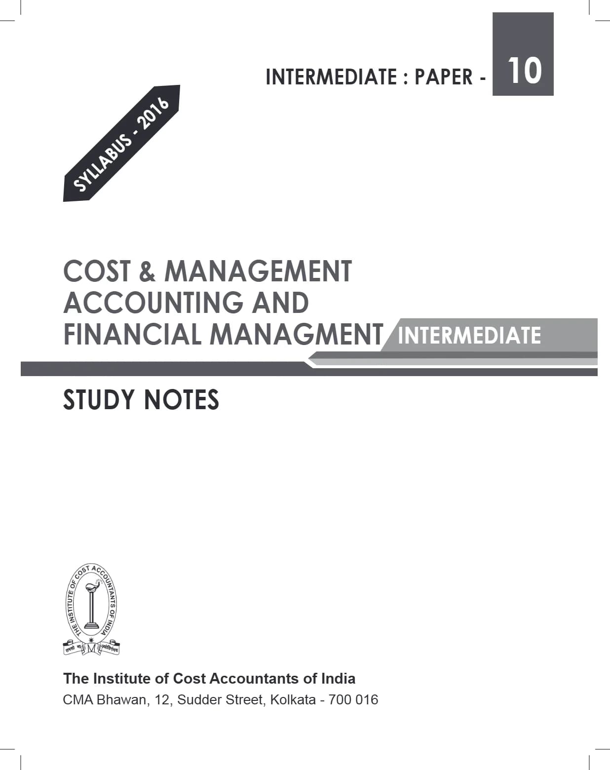 کتاب Cost & Management Accounting & Financial Management (حسابداری صنعتی، مدیریت و مالی) نسخه انگلیسی PDF