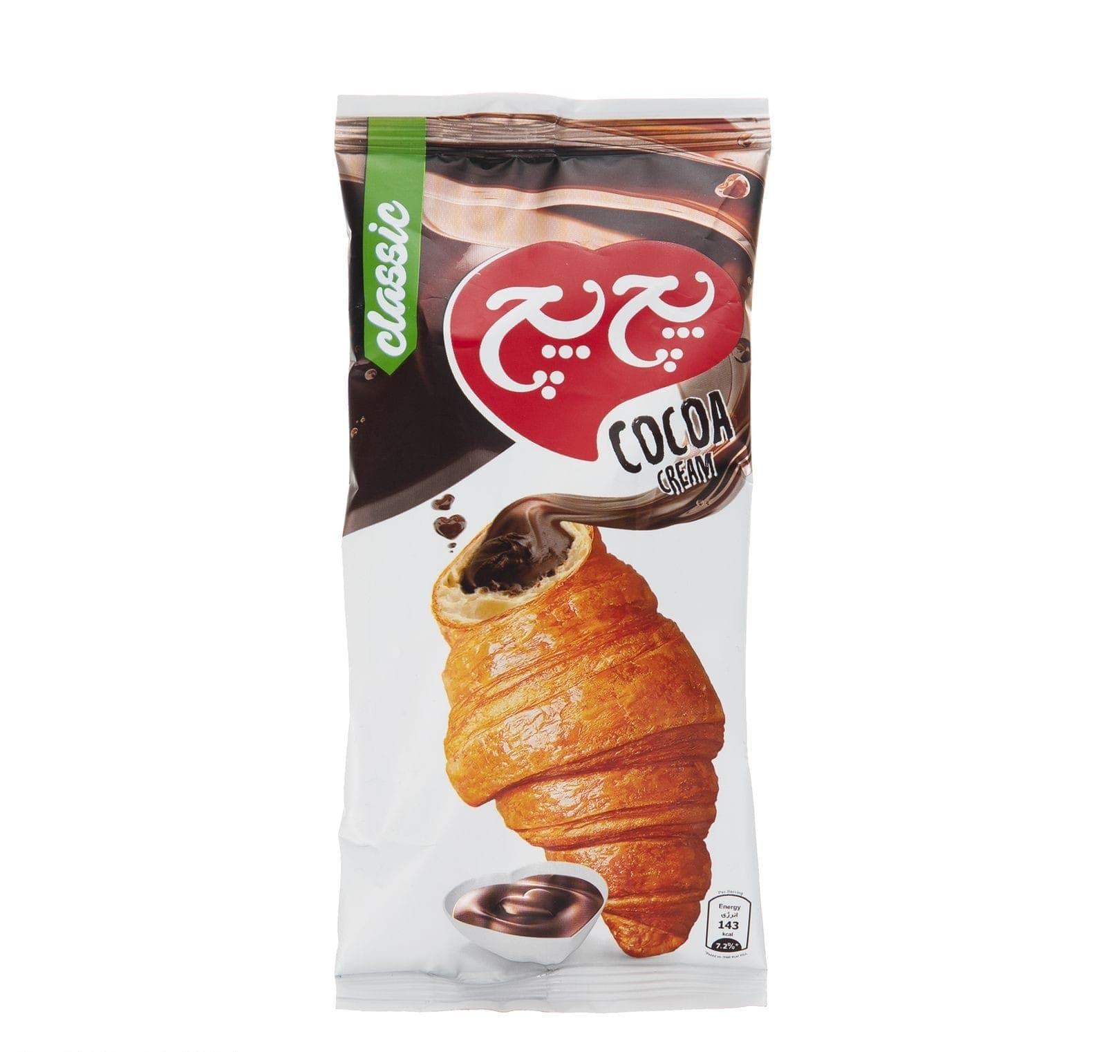 کیک کروسان با مغز کرم کاکائو پچ پچ(50 گرم)