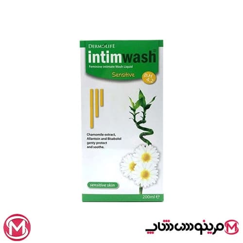 ژل بهداشتی بانوان intim wash درمولایف حجم 200 میل — تصویر ۳