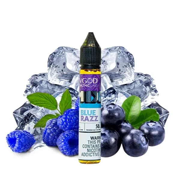 سالت نیکوتین میکس بلوبری تمشک یخ ویگاد | VGOD Mix Iced Blue Razz SaltNic — تصویر ۵