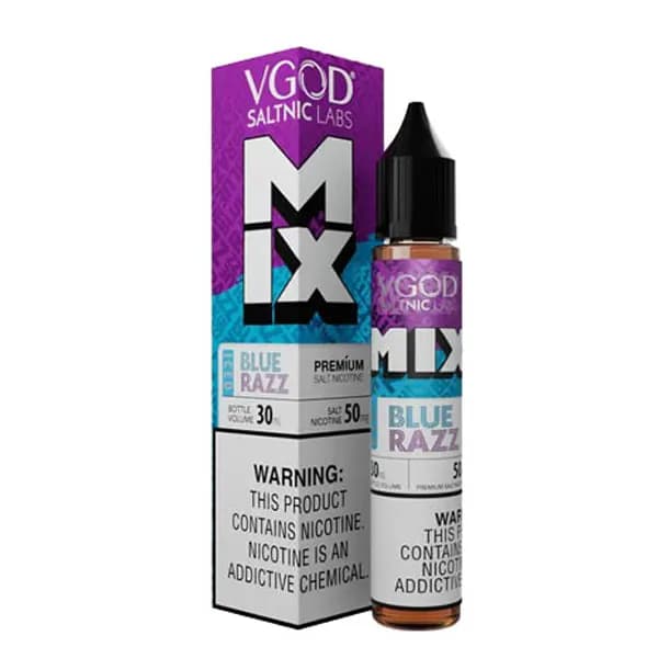 سالت نیکوتین میکس بلوبری تمشک یخ ویگاد | VGOD Mix Iced Blue Razz SaltNic — تصویر ۴