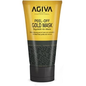 ماسک طلا صورت لایهبردار آگیوا مدل PEEL OFF GOLD MASK بازسازیکننده و ضدجوش سرسیاه حجم ۱۵۰ میل Agiva