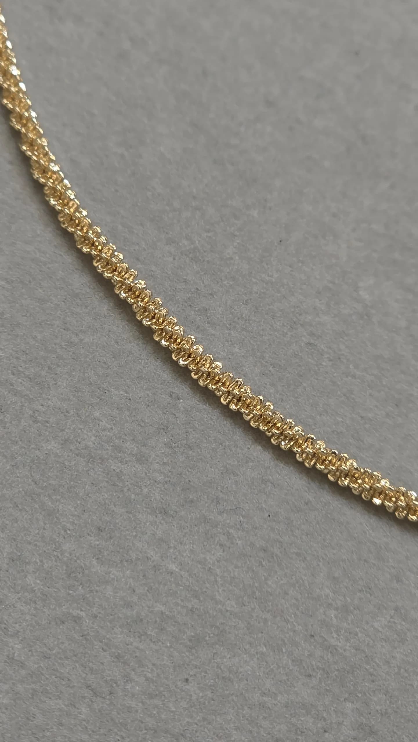 گردنبند آبکاری طلا طرح خاویاری