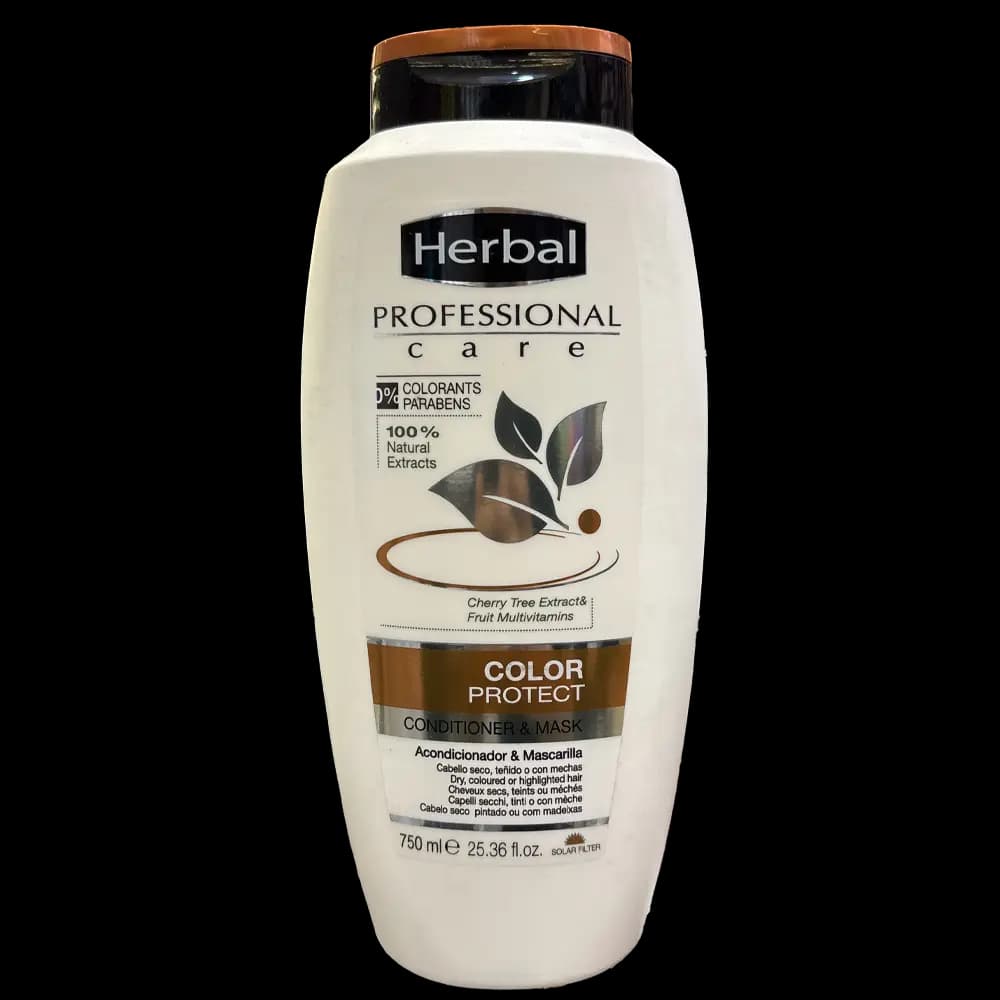 نرم کننده و ماسک موهای رنگ شده هربال مدل Color Protect حجم 750 میلی لیتر