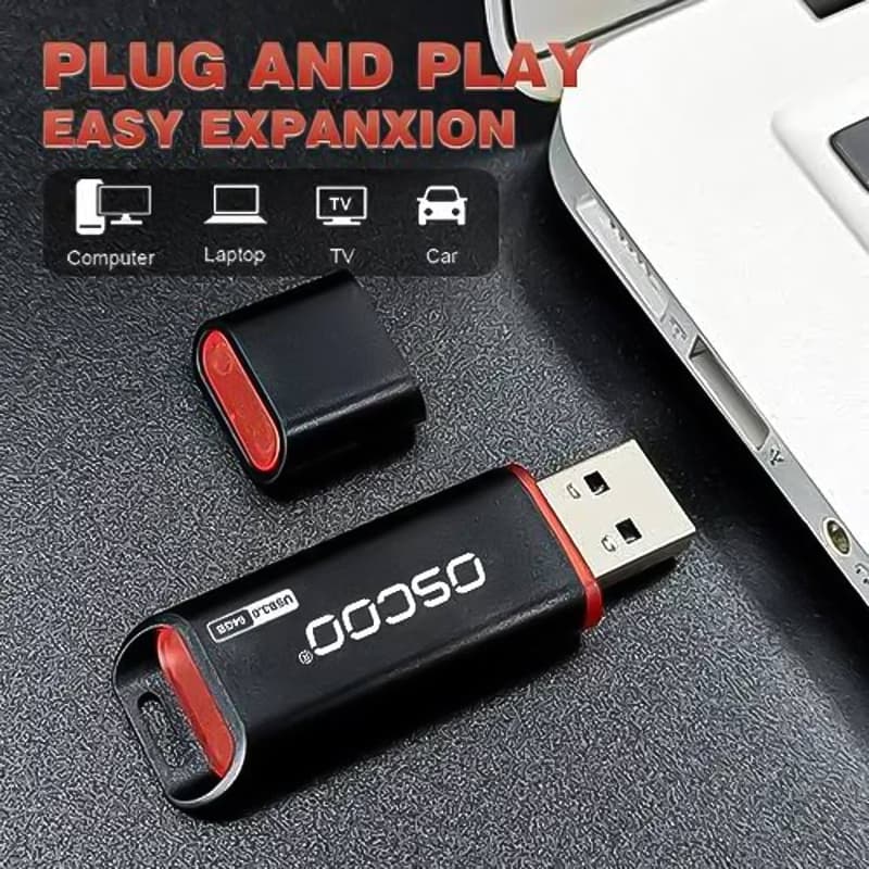 فلش مموری اوسکو 64 گیگابایت USB3.0 مدل Scorpio K009 (قرمز مشکی) — تصویر ۳