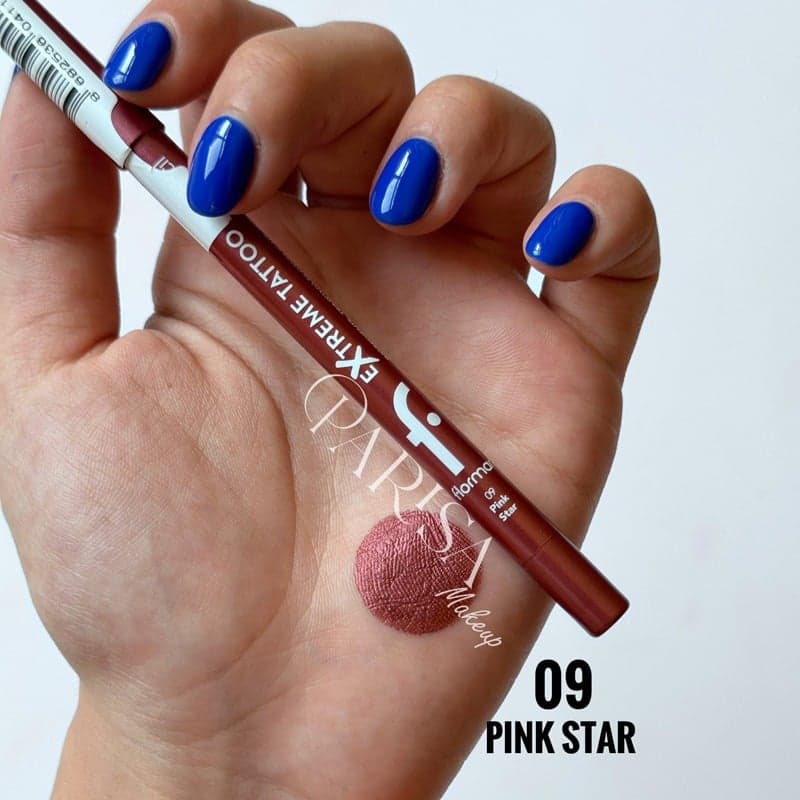 مداد چشم ژلی فلورمار flormar مدل Extreme Tattoo Gel Pencil کد 009(رنگ Pink Star) — تصویر ۲