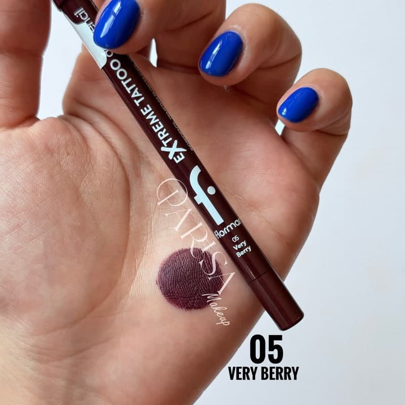 مداد چشم ژلی فلورمار flormar مدل Extreme Tattoo Gel Pencil کد 005(رنگ Very Berry)