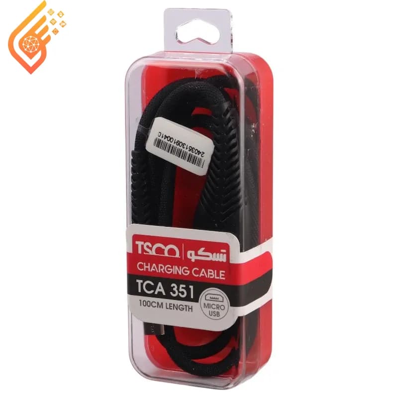 کابل اندروید میکرو USB تسکو طول 1 متر مدل TSCO TCA351 — تصویر ۴
