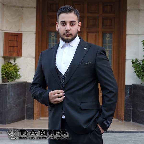کت شلوار ژیله دار6468