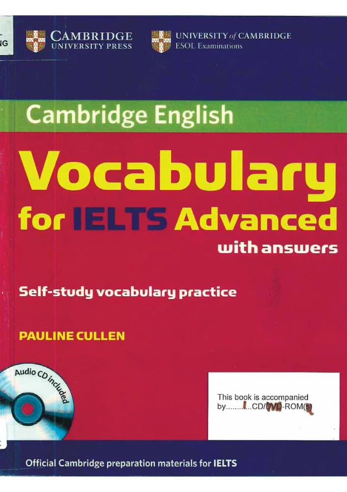 کتاب Cambridge Vocabulary for IELTS Advanced (واژگان پیشرفته کمبریج آیلتس) نسخه انگلیسی PDF | پالین کالن (Pauline Cullen)