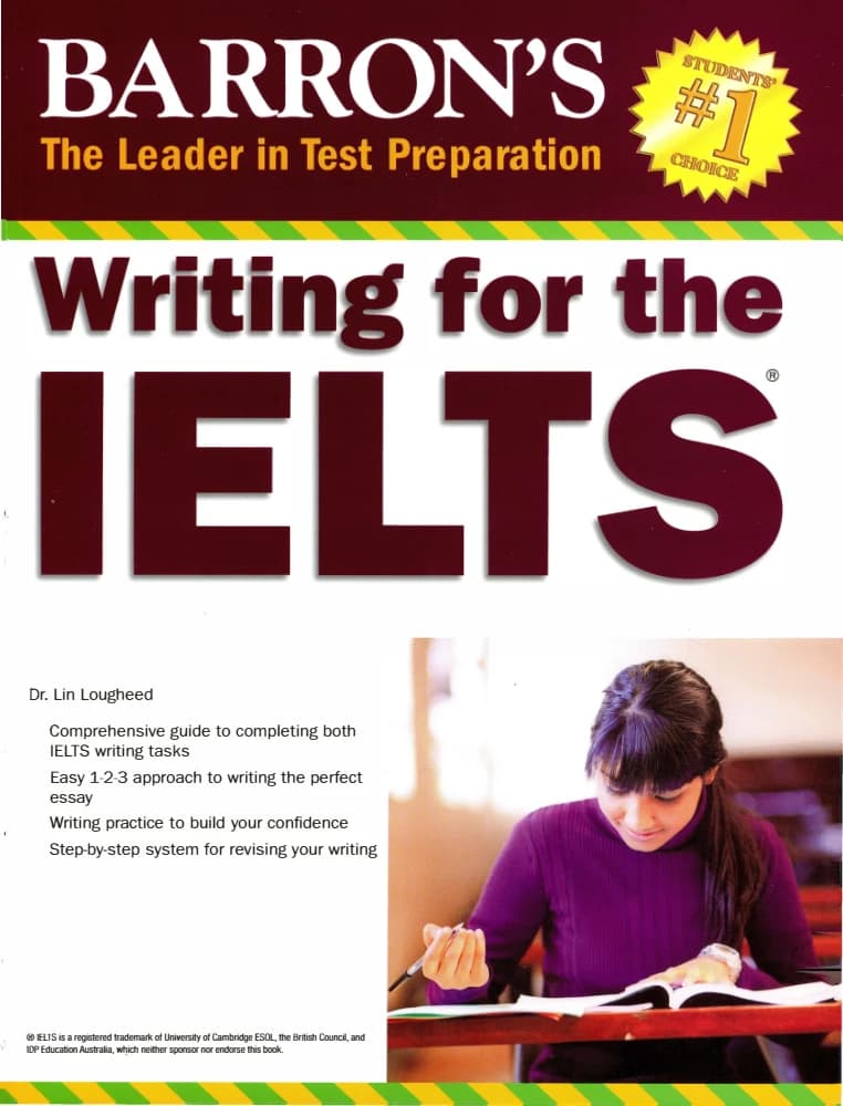 کتاب Barron’s Writing for the IELTS (رایتینگ بارون برای آیلتس) نسخه انگلیسی PDF | لین لوگهید (Lin Lougheed)