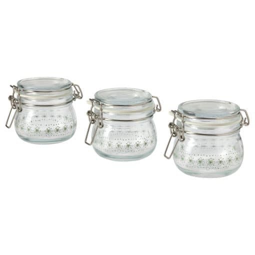 بانکه شیشه ای ایکیا KORKEN – طرحدار 3عددی