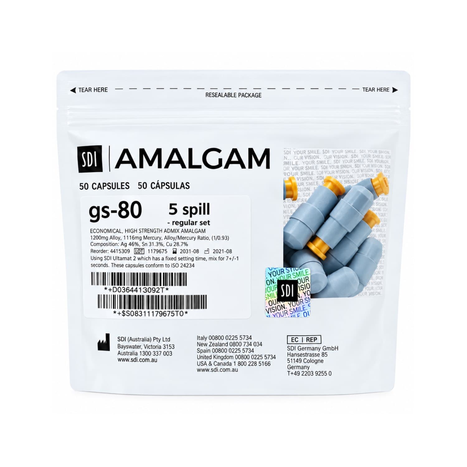 آمالکپ 5 واحدی SDI-5 Spill Amalgam