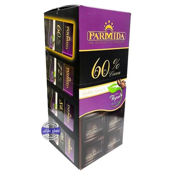 بسته 6 عددی تابلت شکلات تلخ پارمیدا 60 درصد