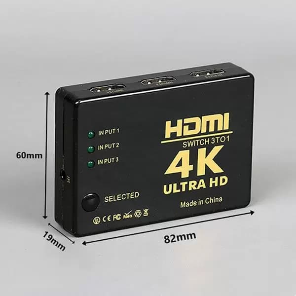 سوئیچ 1 به 3 HDMI کایزر مدل 4K ULTRA HD TV — تصویر ۷