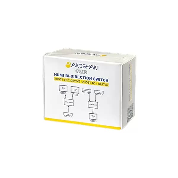 اسپلیتر و سوئیچ دو طرفه 2 پورت HDMI 4K مارک انوشان مدل A-815 — تصویر ۴