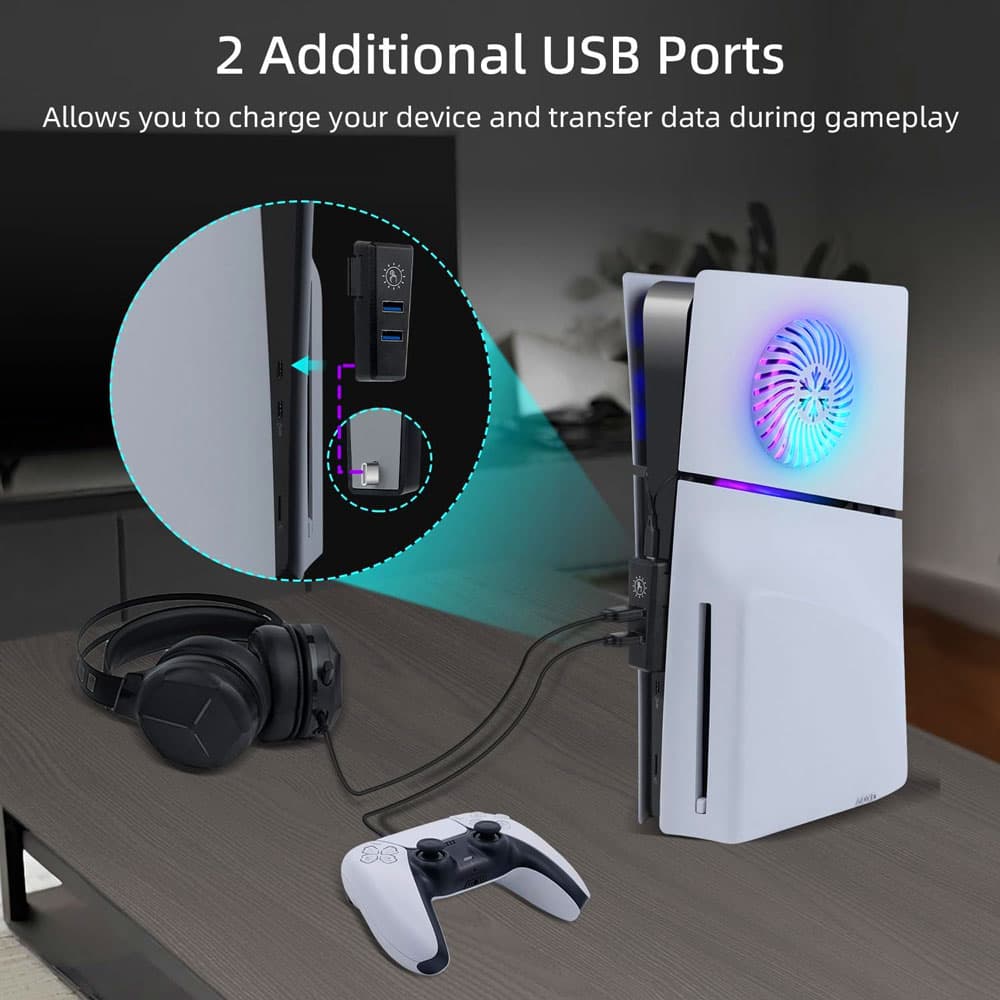فیس پلیت RGB دار PS5 Slim — تصویر ۷