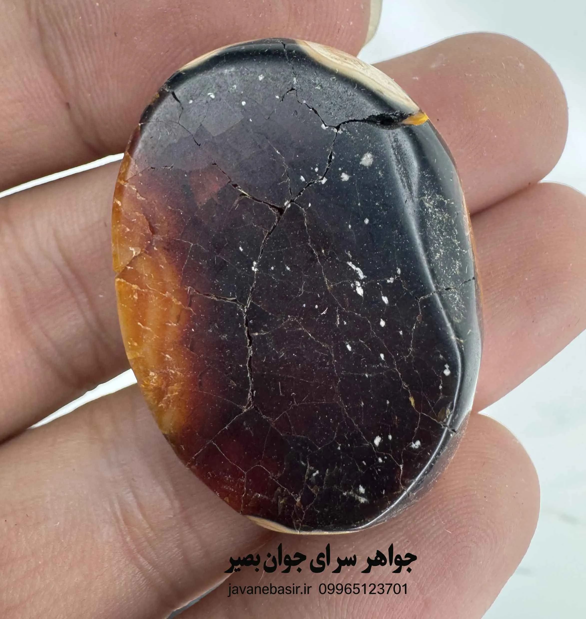 نگین عقیق سلطانی مصور کهنه | سنگ تصویردار نادر با اصالت و قدمت بالا — تصویر ۳