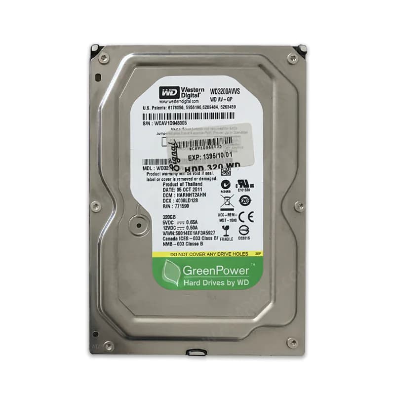 هارد اینترنال 320 گیگ وسترن Western Digital Green 320GB استوک شرکتی — تصویر ۴