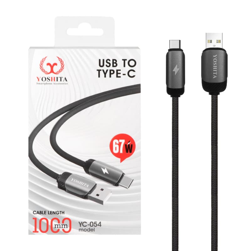 کابل شارژ فست Yoshita Type-C مدل YC-054 67W – مشکی