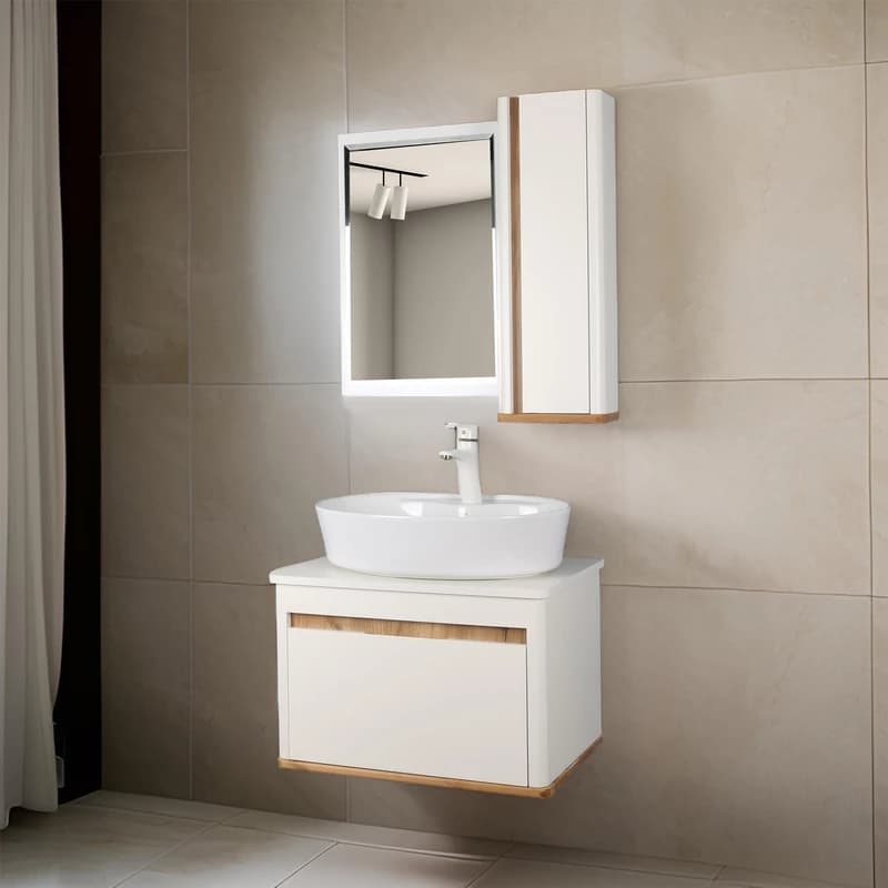 ست کابینت و روشویی دلفین مدل ZN-R20-6040 به همراه آینه و باکس — تصویر ۲
