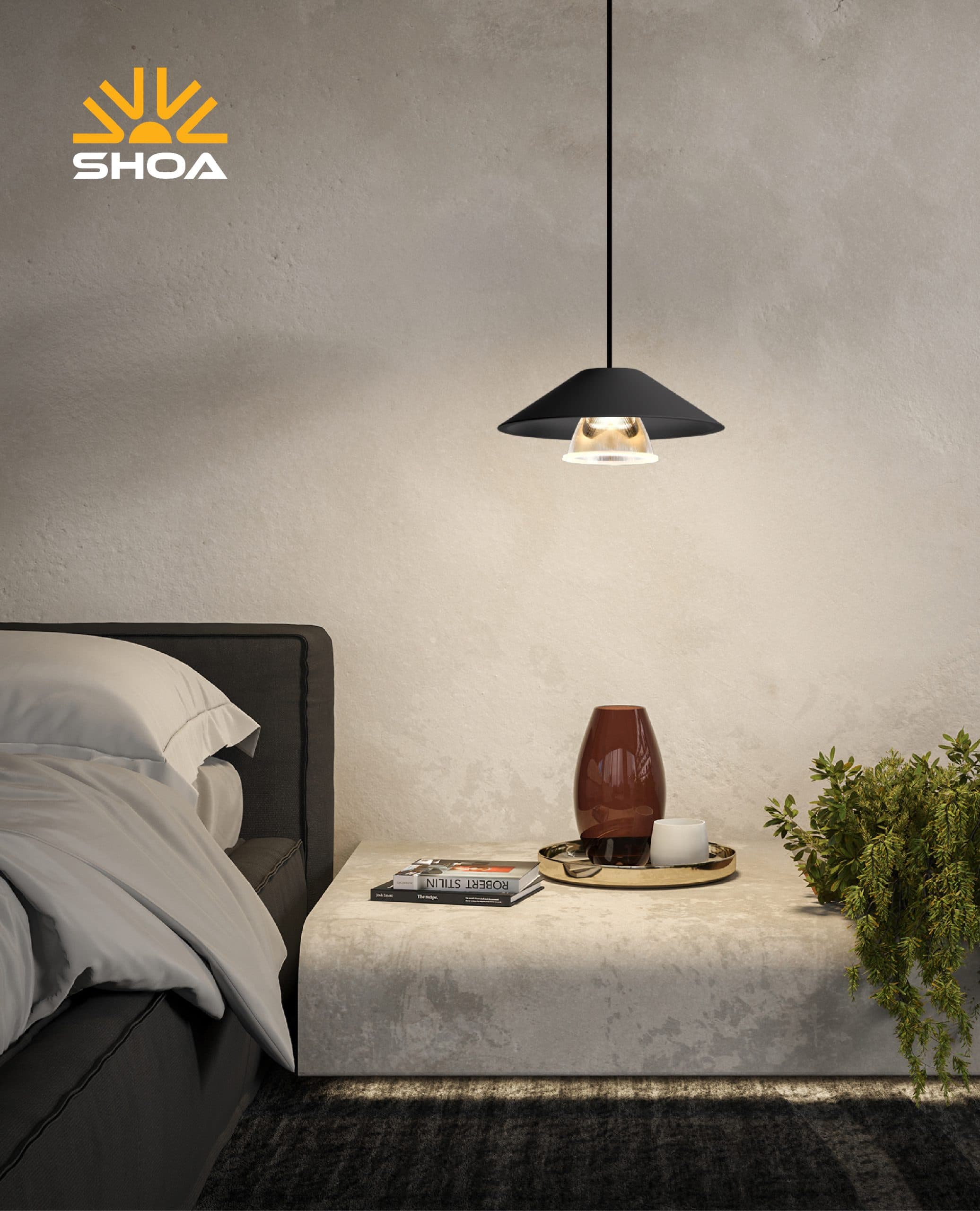اویز مدرن تک شعله SH-0280-6W شعاع رنگ نور افتابی کد 0121 — تصویر ۴