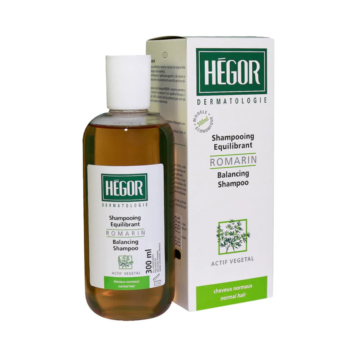 شامپو متعادل کننده روزانه رزماری هگور 300 میل _ HEGOR ROMARIN Balancing Shampoo _هگور