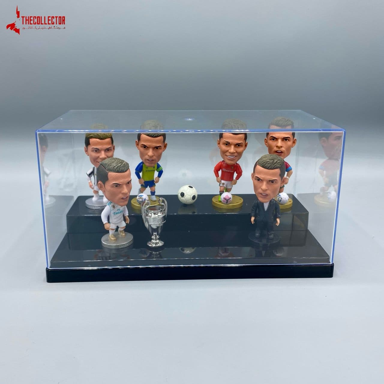 ست فیگور رونالدو | Ronaldo | مجموعه 6 عددی + کاپ، توپ و استیج نمایشی — تصویر ۶