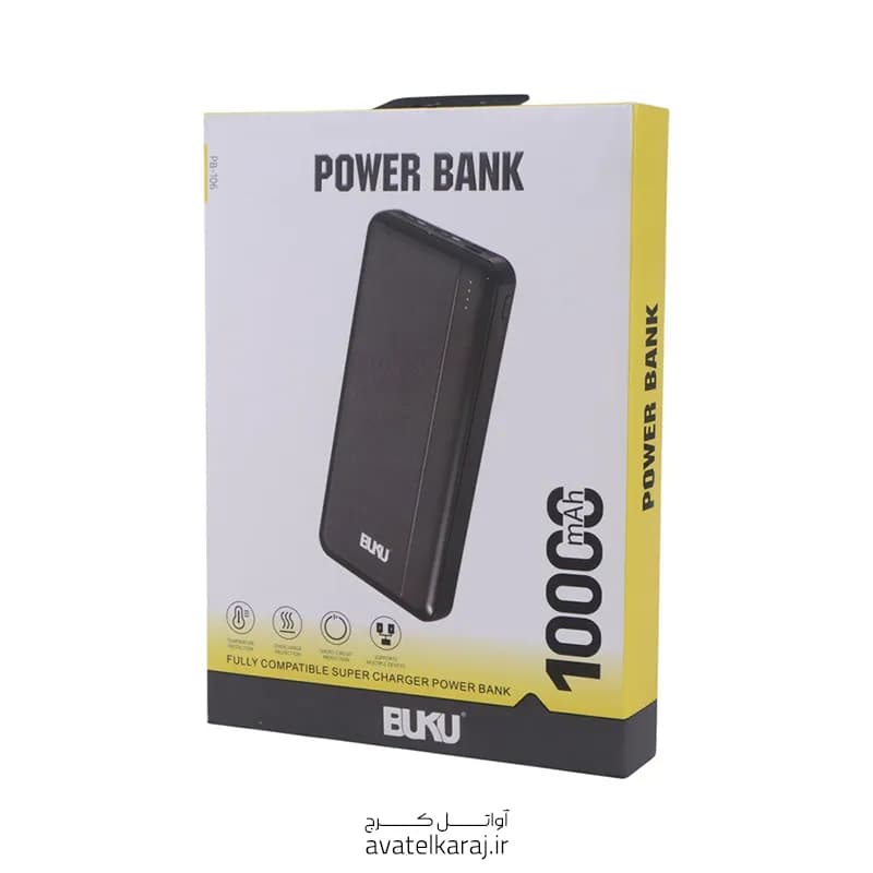 پاوربانک فست شارژ بوکو مدل PB106 ظرفیت ۱۰۰۰۰ میلیآمپر — تصویر ۳