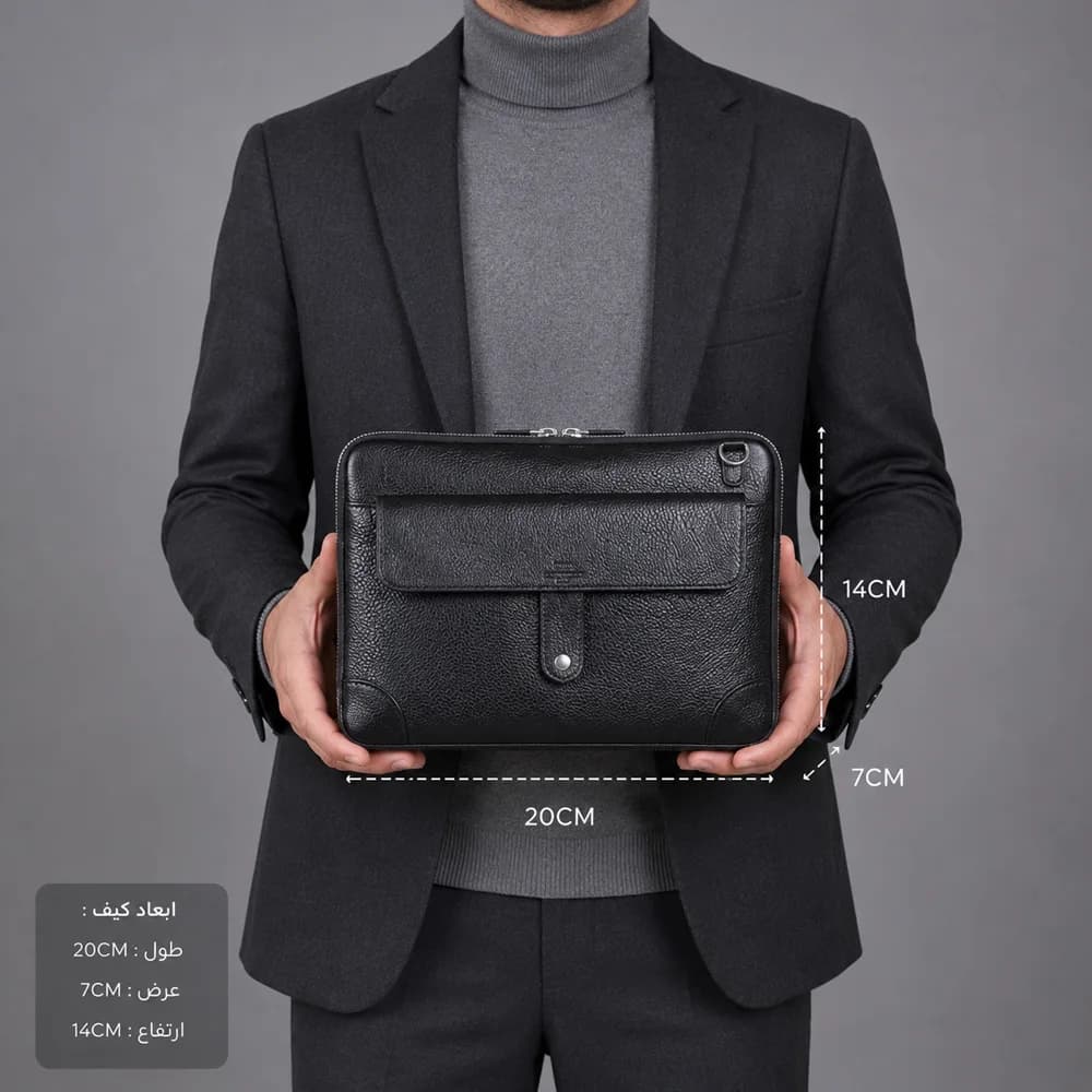 کیف چرم فولدر مدارک — تصویر ۳