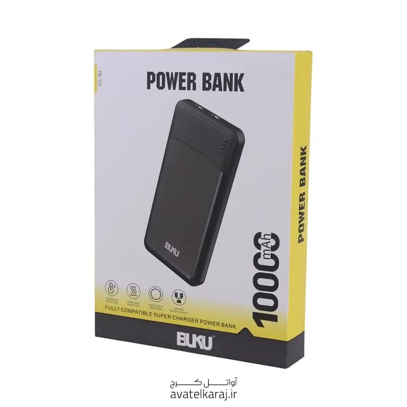 پاوربانک بوکو مدل Buku PB-105 ظرفیت 10000 میلی آمپر ساعت — تصویر ۵