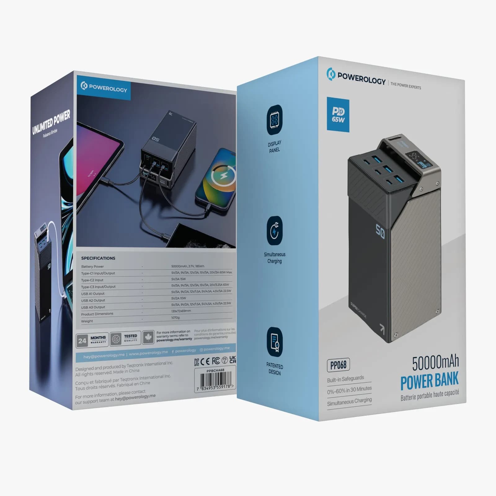 Powerology POWERBANK 50000 پاوربانک 50000 پاورولوژی