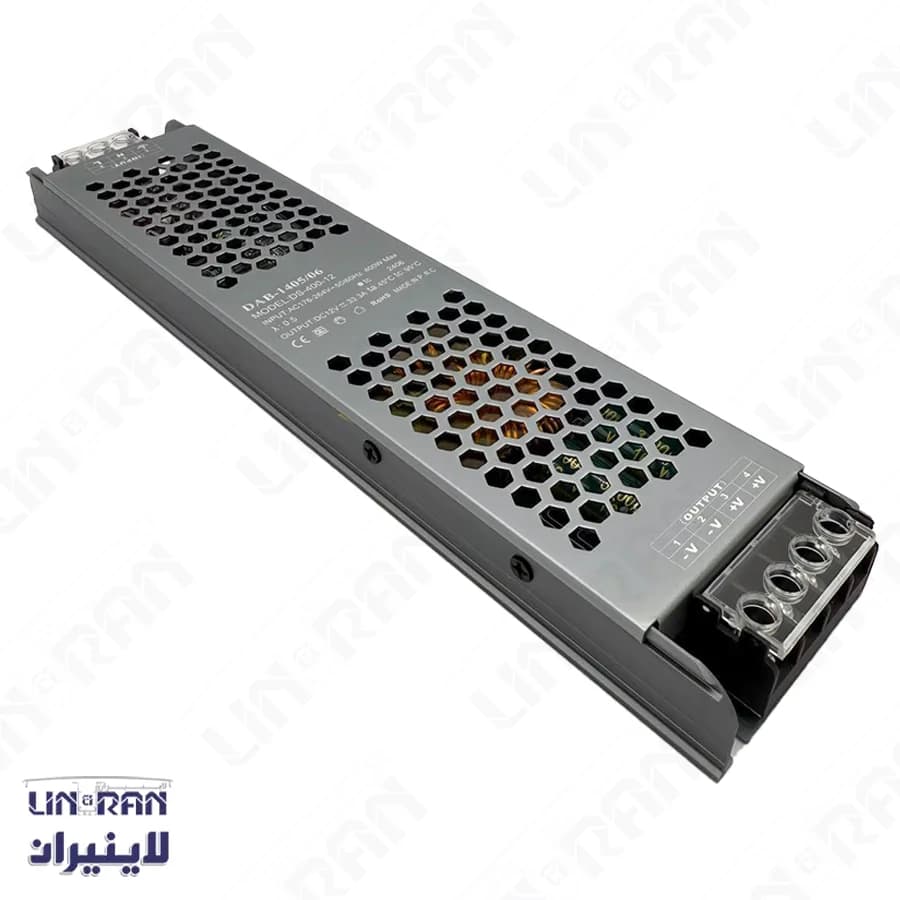 منبع تغذیه باریک 12 ولت 33 آمپر 400 وات