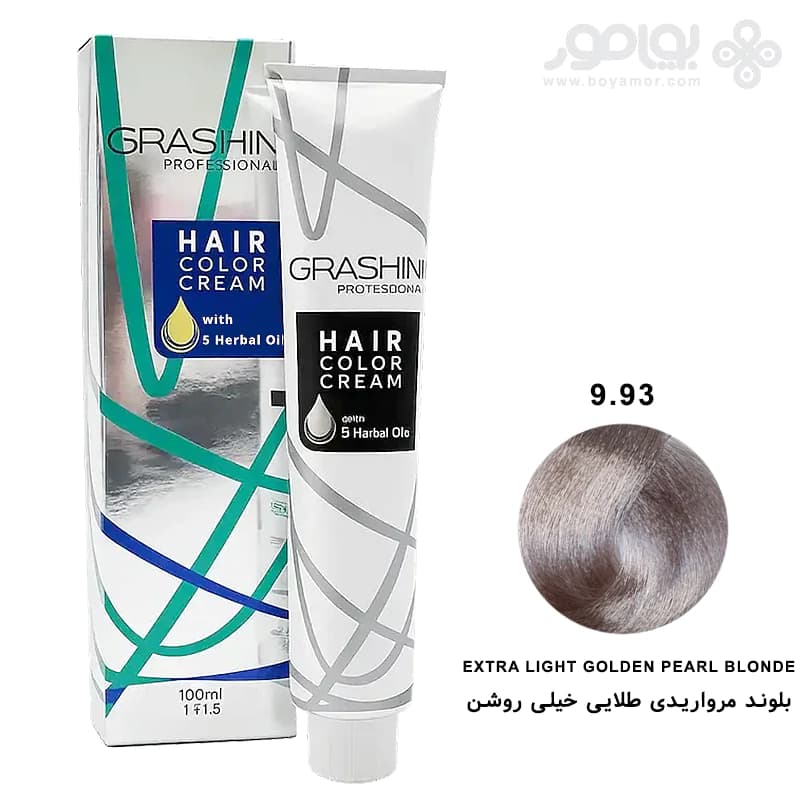 رنگ موی گراشین شماره 9.93 بلوند مرواریدی طلایی خیلی روشن