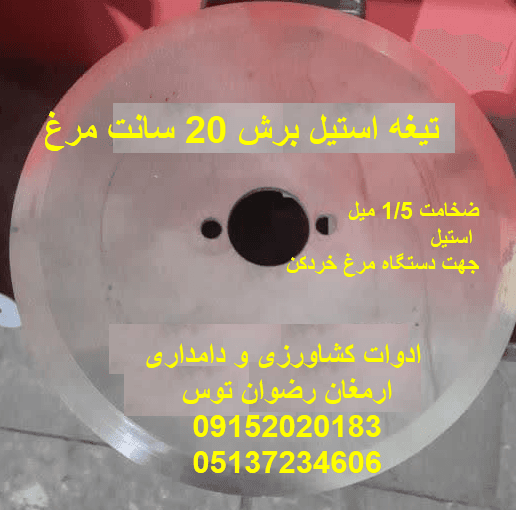 تیغه استیل برش 20 سانت مرغ