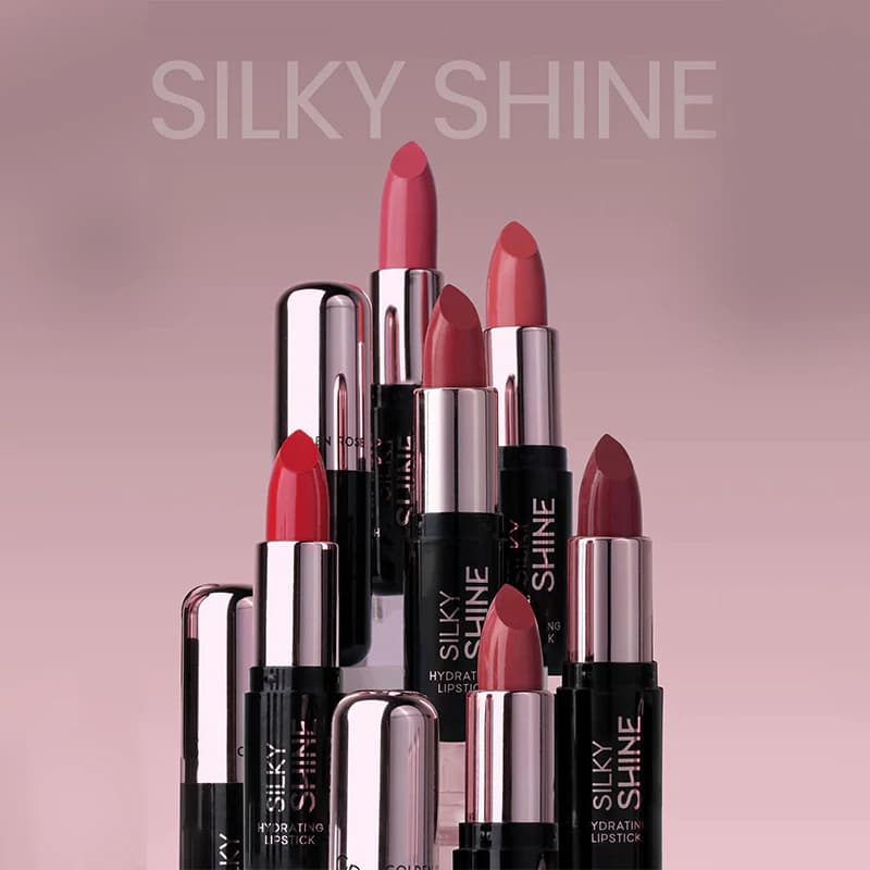 رژ لب جامد گلدن رز مدل SILKY SHINE شماره 224 — تصویر ۷
