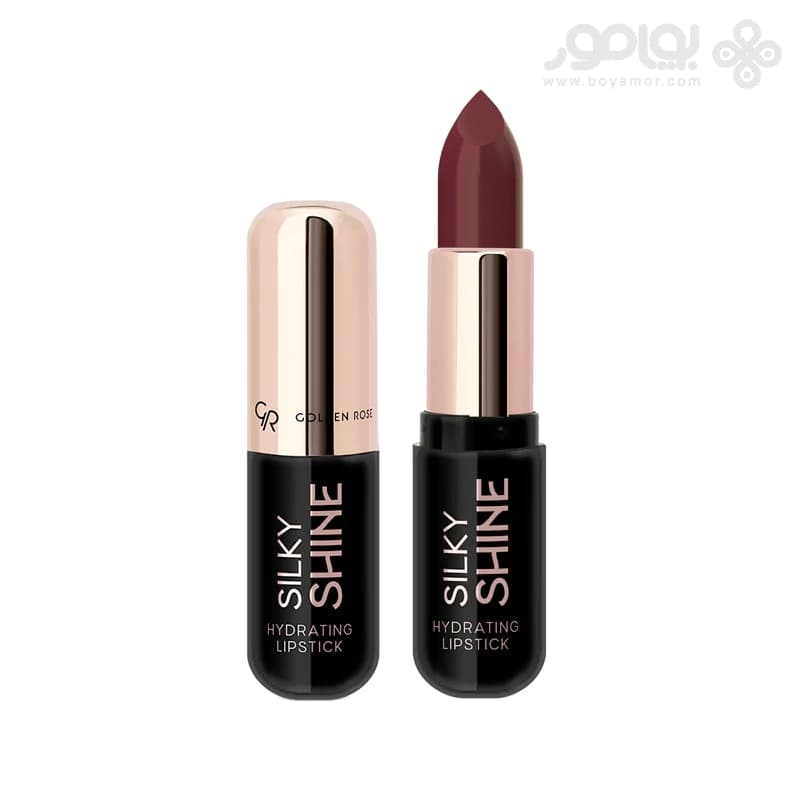رژ لب جامد گلدن رز مدل SILKY SHINE شماره 224 — تصویر ۲