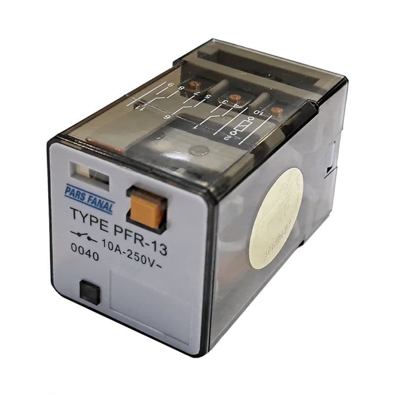رله شیشه ای پارس فانال مدل PFR-13 سه کنتاک ولتاژ 220VDC