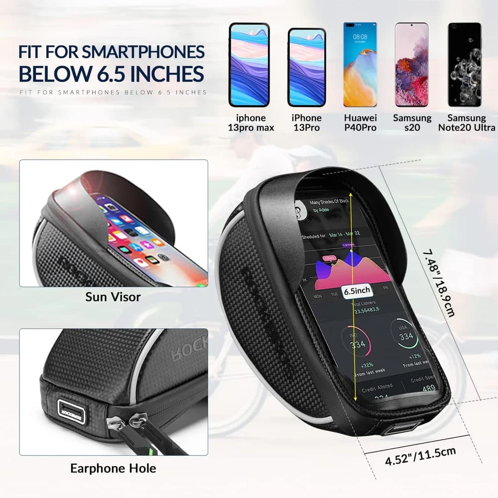 کیف روی کرپی (فرمان) راکبراس ROCKBROS 010-4BK 1L — تصویر ۶
